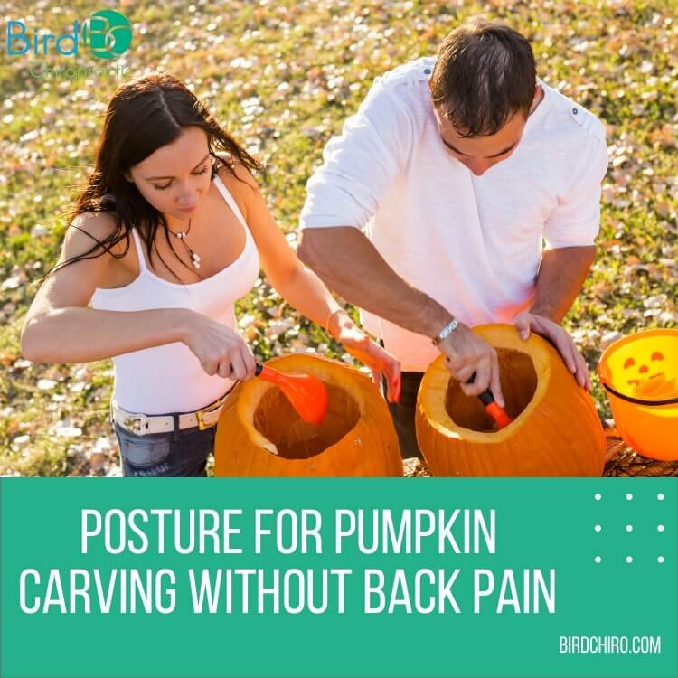 Posture for Pumpkin Carving without Back Pain